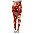 thumbnail image 3 of Luowei Thin High Waisted Leggings, Pink Christmas Women Printed Leggings, Christmas Leggings for Women High Waisted Santa Deer Head Print Tight Hip Fitness Leggings Yoga Pants, XL, 3 of 4