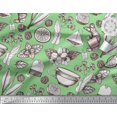 thumbnail image 2 of Soimoi polyester Crepe Fabric Tea Cup,Lemon Slice & Ginger Vegetable Printed Fabric 1 Yard 52 Inch Wide, 2 of 3