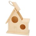 thumbnail image 1 of Casa de Pájaros de Madera, que no es fácil de Comer por la forma de los insectos es una Casa de Pájaros de Estilo de decoración personalizado Único para el jardín del patio, 1 of 7