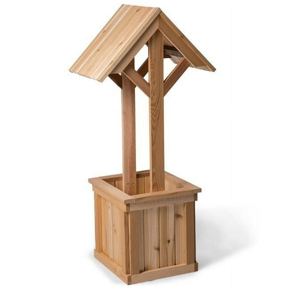 All Thing Cedar WW48 4-ft Wishing Well Planter Box - 22L x 16.5W x 48H