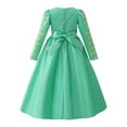 thumbnail image 4 of Gubotare Girls Dresses Formal Girls Long Sleeve Basic Skater Dress and A Line Swing School Party Dress (H,Size 6-7 Years), 4 of 9