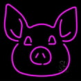thumbnail image 1 of Pig Face LED Neon Sign 16" Tall x 16" Wide - inches Black Square Cut Acrylic Backing, with Dimmer - Premium built indoor Sign for Club, Home décor, Event, Workshop, Storefront., 1 of 7