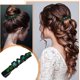 thumbnail image 3 of Clip de pico de pato, clip de pelo trenzado con diamantes de imitación para mujeres/niñas, 3 of 5