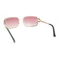 thumbnail image 4 of Women Rhinestone Jewel Rimless Rectangle Metal Rim Sunglasses Gold - Pink, 4 of 4