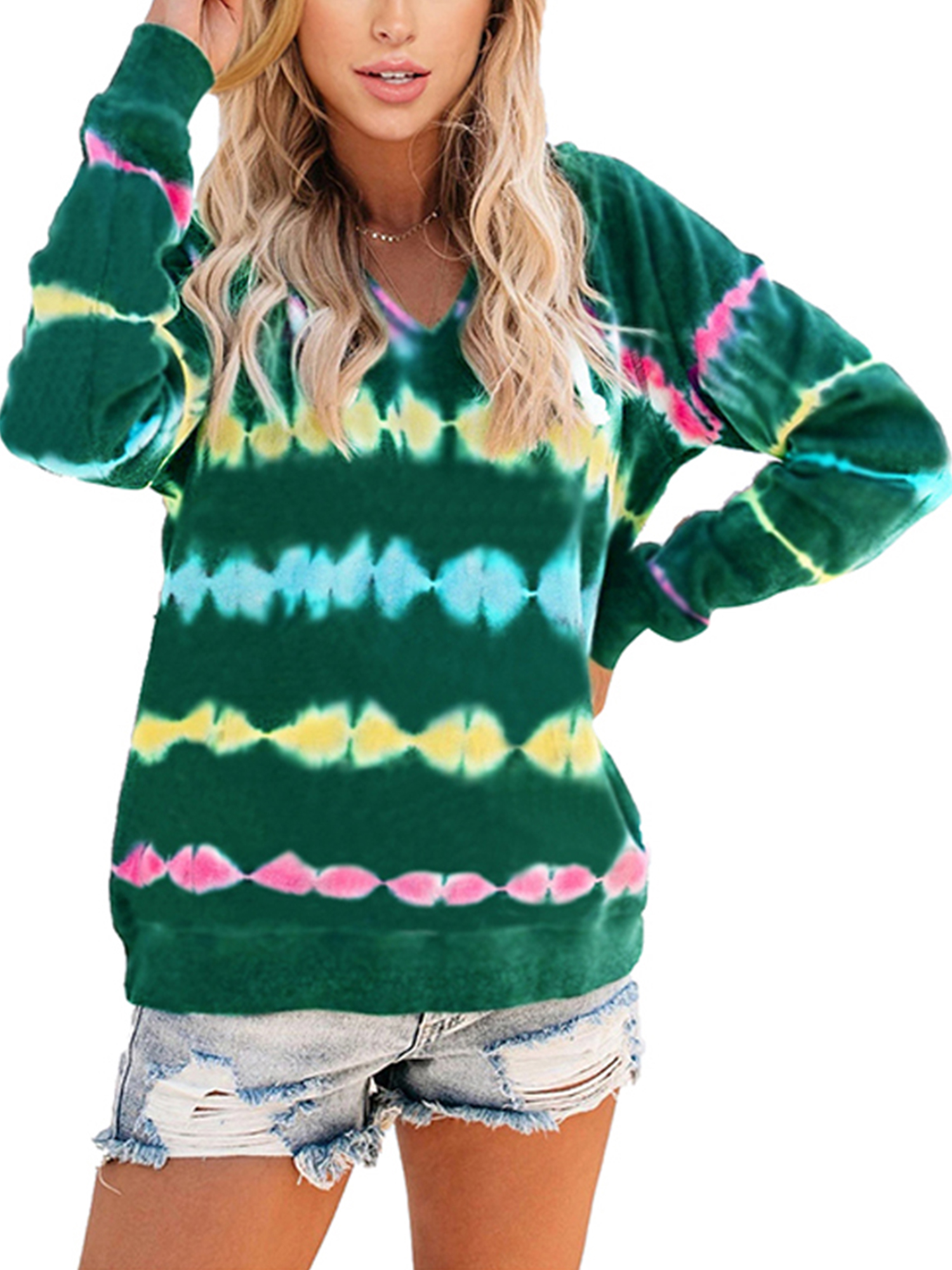 women's striped sweatshirts