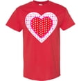 thumbnail image 3 of Inktastic Valentine Red Heart with Dots T-Shirt, 3 of 5