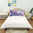 thumbnail image 4 of Satin Pillowcase Envelope Closure Pillow Cover Wrinkle-Resistant & Vibrant Print Pink and Blue Marble Texture, 4 of 7