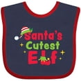 thumbnail image 3 of Inktastic Christmas Santa's Cutest Elf Boys or Girls Baby Bib, 3 of 4