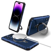 Jiahe Cover for iPhone 12 Pro Max, Case with Invisible Stand,Compatible with MagSafe,Shockproof Magnetic Heavy Duty with Built-in Ring Holder Stand Hard Phone Case Cover, royalblue