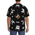 thumbnail image 7 of PAYOHTO French Bulldog Pattern Paw Bone Mens Hawaiian Casual Short-sleeved Shirt Tropical Summer Beach Button Down Shirts, 7 of 7
