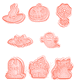 thumbnail image 1 of Moldes para galletas de Halloween, herramientas para hornear DIY - Diseños divertidos y aterradores Namotu CPB-CJZ192, 1 of 5