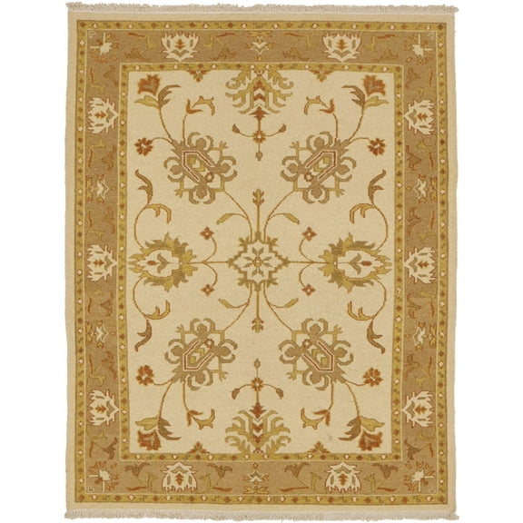 Cream Floral 5X7 Sumak Oriental Rug
