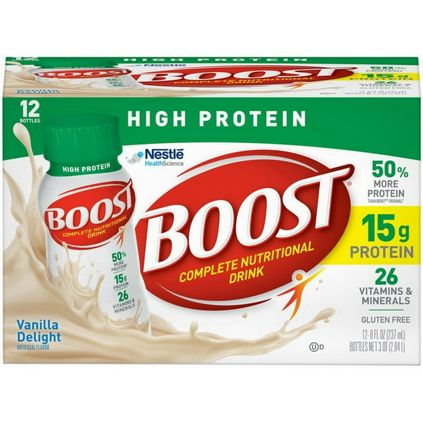 Boost High Protein Very Vanilla, 8 Fl oz Bottles, 24 Ct