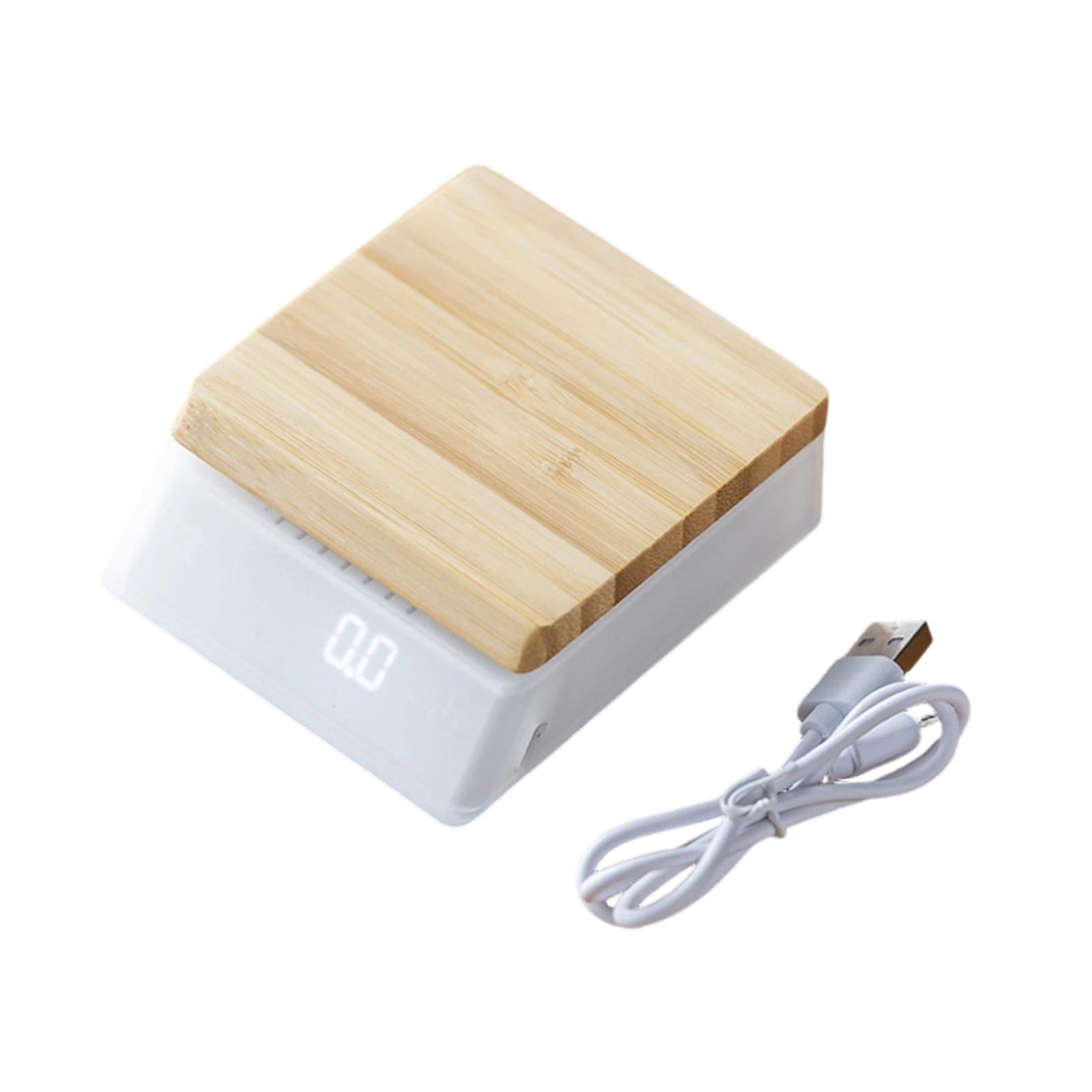 Fiocias Digital Coffee Scale High Precision Wood Compact Kitchen Weighing for Coffee and White