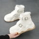 thumbnail image 5 of Zapatos de mujer de caña alta, forro polar de invierno, zapatos cálidos acolchados de algodón, botas Martin de moda populares que aumentan la altura, zapatos de moda, 5 of 6