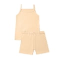 thumbnail image 4 of Cethrio Girls Outfit Sets 2 Piece, Sleeveless Soft Casual Kids Summer Clothing Sets Beige Size 10, 4 of 8