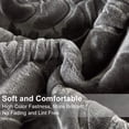 thumbnail image 3 of JML Luxury Embossed Floral Fleece Blanket Grey Fleece Weighted, 3 of 4