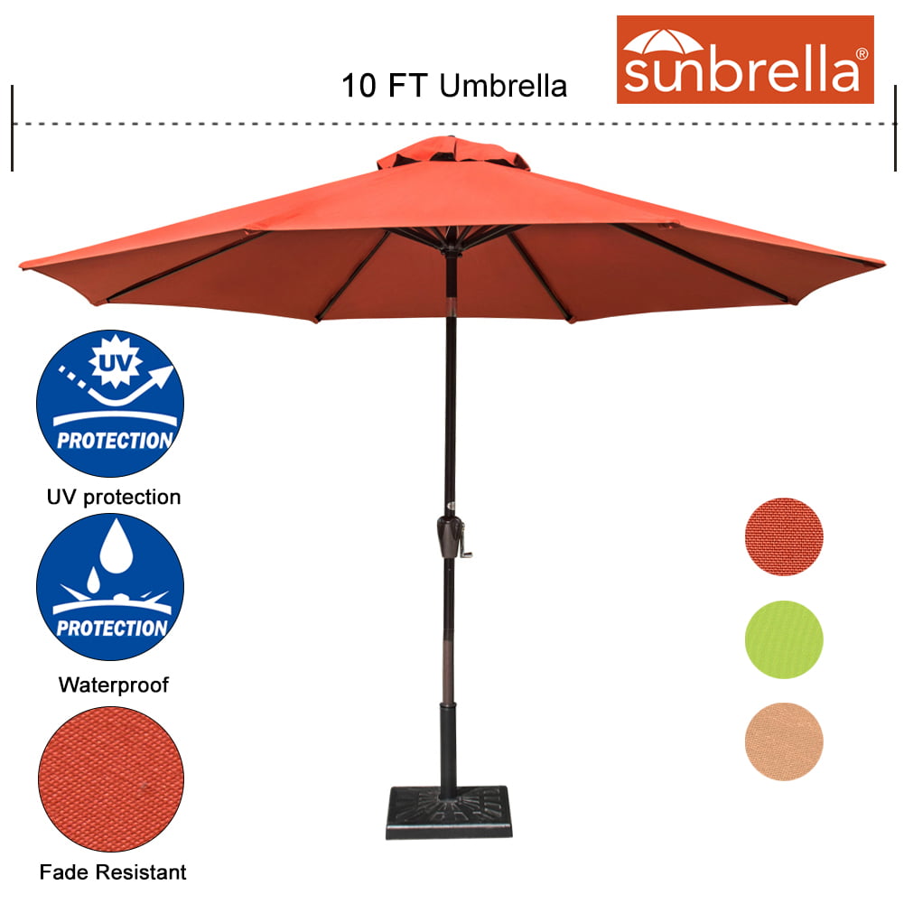 10 ft market umbrella sunbrella