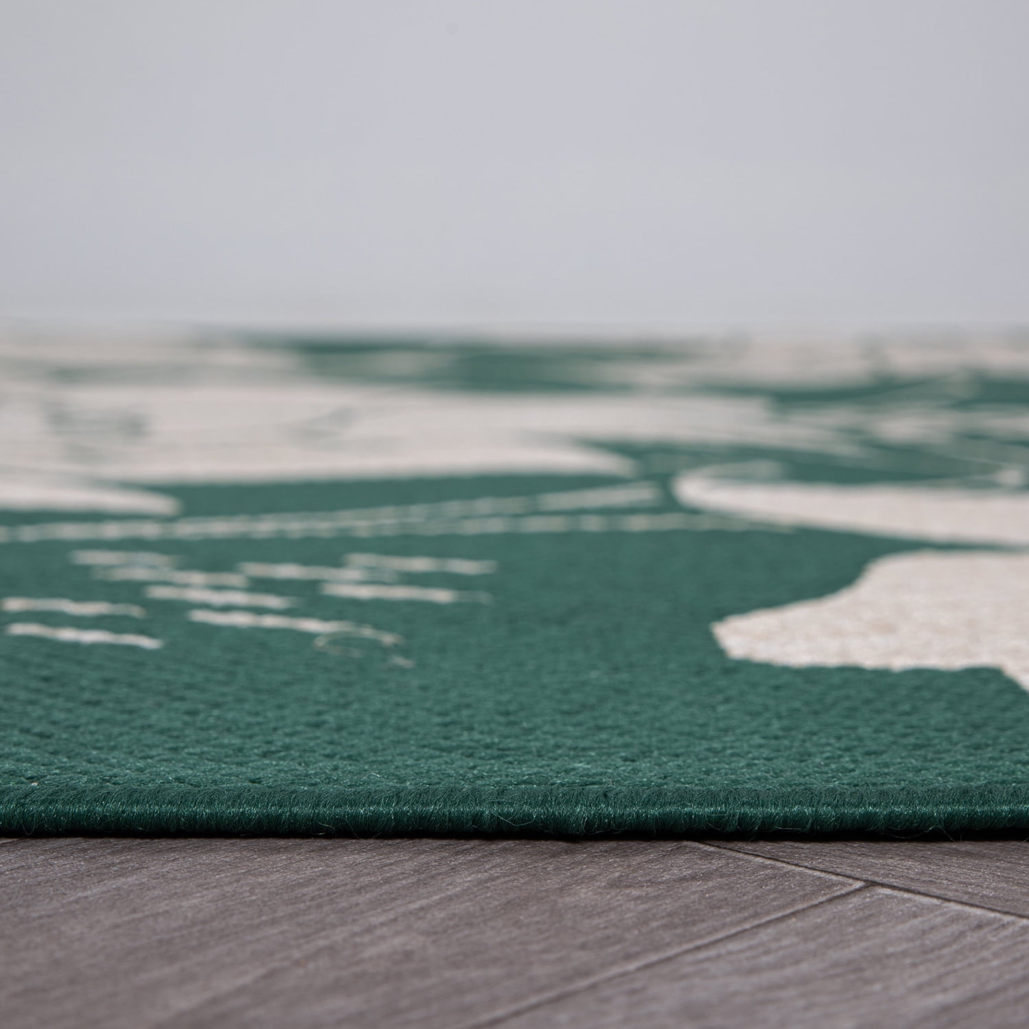 World Rug Gallery Modern Floral Flowers Textured Flat Weave Indoor/Outdoor Area Rug - GREEN 5' X 7'