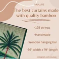 thumbnail image 5 of Beaded Doorway Curtains Bead Strands For Living Room Bedroom Door Kitchen Handmade Japanese 125 Strings Painted Single Palm Tree, 5 of 5