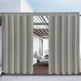 thumbnail image 2 of DONGPAI Outdoor Patio Curtain, Weighted Waterproof Drapes Grommet Blackout Shades Thermal Insulated Privacy Windproof Curtain for for Gazebo, Porch, Bedroom, 1 Panel, 2 of 6