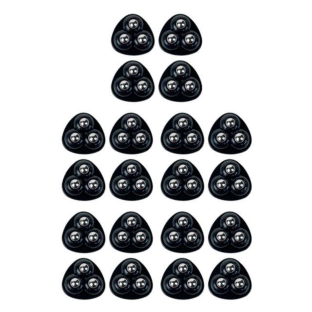 Riwesomey 4X Mute Ball Universal Wheel Beads Polea Blanco Silencioso Sin ruido Sin rasguños Multipropósito A prueba de herrumbre Negro / Acero Type2 NO2