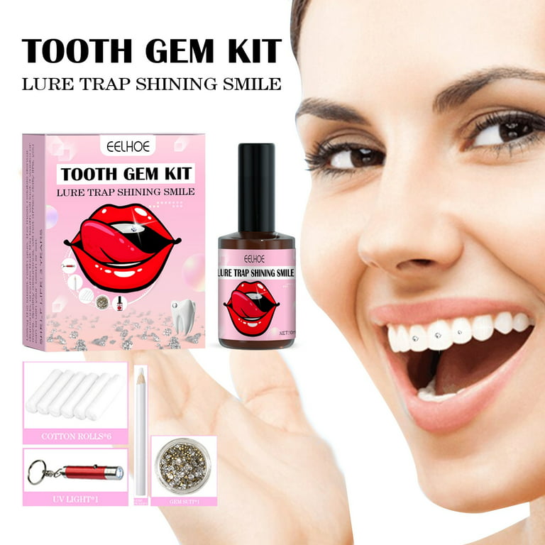 Tooth Gems, Diy Tooth Gem Kit With Curing Light And Glue,20 Pieces Crystals  Jewelry Starter Kit