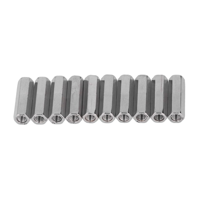 10Pcs Hex Coupling Nut Set Connector 304 Stainless Steel Industrial Fastener M8x1.25 13 L45mm