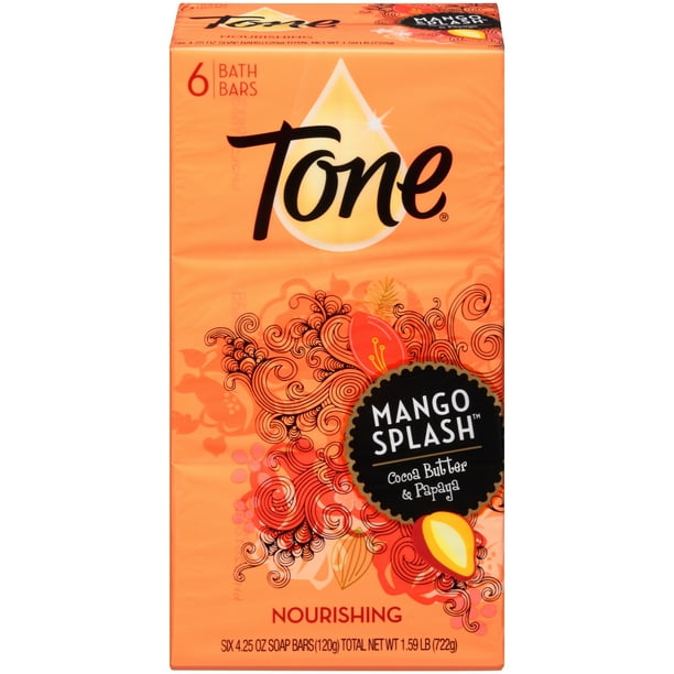 Tone Bath Bar Soap, Mango Splash, 4.25 Ounce Bars, 6 Count Walmart