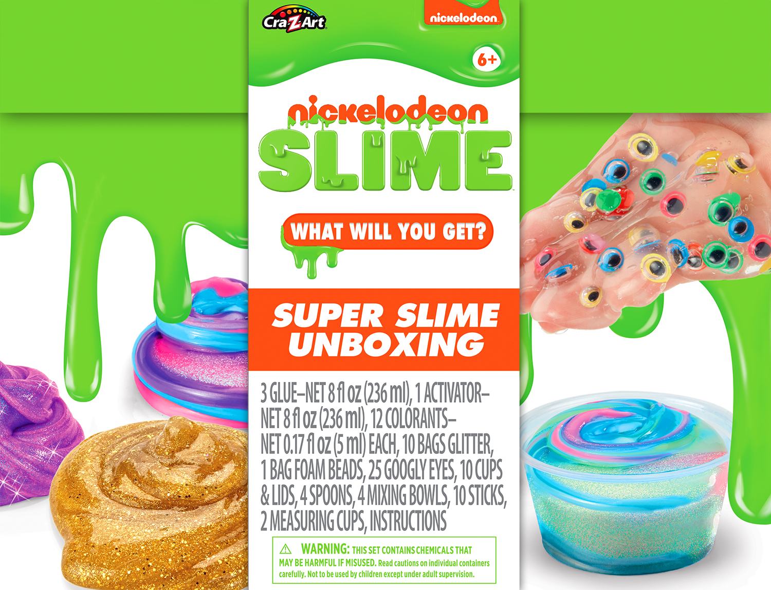 Cra-Z-Art Nickelodeon Slime Super Slime Unboxing Kit - image 3 of 12