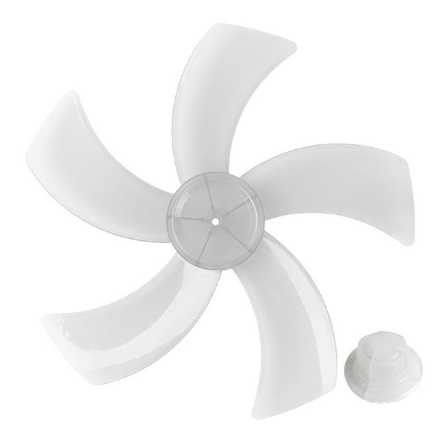 Bgsha 18 Inch Household Plastic Fan Blade Five Leaves with Nut Cover for Pedestal