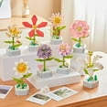 thumbnail image 5 of Ramo de rosas de orquídeas, hermoso bloque de flores suculentas, bloques de construcción en maceta, Kit romántico de montaje, juguete de construcción, regalo para niña, 5 of 5