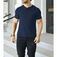 thumbnail image 4 of Playera Hombre Cuello Henley Casual Cómoda Manga Corta, 4 of 8