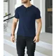 thumbnail image 4 of Playera Hombre Cuello Henley Casual Cómoda Manga Corta, 4 of 8