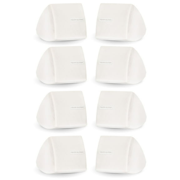 Theater Solutions TS30W Mountable Indoor Speakers White Bookshelf 4 Pair Pack