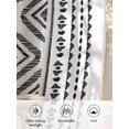 thumbnail image 6 of Sheer Curtains 63 Inch Length 2 Panels Set for Bedroom, Black Boho Semi Sheer Curtains for Windows, Vintage Southwestern Geometric Stripes Voile Window Treatments Rod Pocket Curtain, 6 of 7