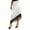 White, variant on Fengactive Womens Satin Midi Skirt Elastic High Waist Asymmetrical Lace Trim Flowy Party Skirt