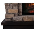 thumbnail image 3 of Commas 3D Electric Fireplace with Mantle, 36" Stone and Brick Heater, Brown, 3 of 9