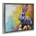 thumbnail image 4 of Stupell Industries Easter Joy Abstract Holiday Painting Gray Floater Framed Canvas Art Print Wall Art, 21 x 17, 4 of 10