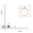 thumbnail image 4 of ANGARA Natural 0.55 Ct. Amethyst with Diamond Classic Ring in 14K Rose Gold for Women (Ring Size: 6.5), 4 of 9