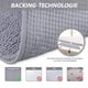 thumbnail image 3 of Alfombra de baño antideslizante con microfibra de chenilla, absorbente, suave, lavable a máquina, para ducha, inodoro, 40 x 60 cm (gris oscuro), 3 of 7