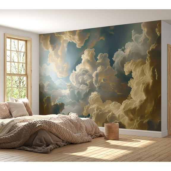 Clouds Wallpaper Wall Mural - Sun and Shadows
