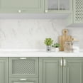 thumbnail image 3 of VEELIKE 15.7''x118'' White Grey Marble Countertop Contact Paper Matte Marble Wallpaper Peel and Stick Countertops for Kitchen Waterproof Self Adhesive Countertop Vinyl for Bathroom Furniture Table, 3 of 8