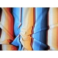 thumbnail image 2 of Bullet Printed Liverpool Textured Fabric Stretch Serape Stripe Orange Blue V16, 2 of 2