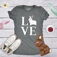 thumbnail image 2 of Womens Love Bunny T Shirt Cute Adorable Easter Sunday Rabbit Tee for Ladies Womens Graphic Tees, 2 of 9