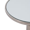 thumbnail image 5 of Sagebrook Home Modern 21"H Silver Aluminum and Mirror Top Accent Side Table with Pedestal Frame - 10" x 10" x 21", 5 of 9