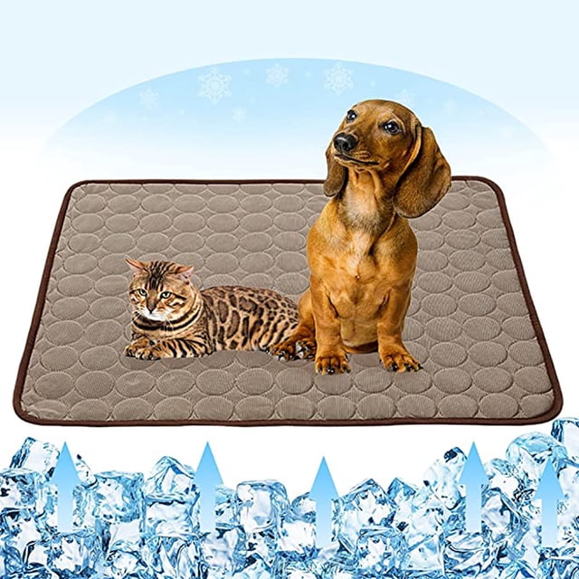 Esterilla de enfriamiento automático para perros y gatos, almohadillas de enfriamiento lavables para mascotas, manta para dormir, esterilla para dormir de seda helada, cama para dormir transpirable