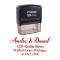 thumbnail image 1 of Printtoo Personalized Red Self Inking Wedding Invitation Stamp Custom Address Rubber Stamper-68 x 30 mm, 1 of 6