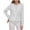 White, variant on Cavosen Sequin Blouse for Women Glitter Party Crew Neck Zip Up Dressy Pullover Solid Shirt Loose Fall Trendy Tops