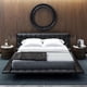 thumbnail image 2 of Nordic Italian Genuine Leather Bed Frame Solid Wood Queen Headboard 150 Modern King Size Beds Furniture Villa Cama Matrimonial My Lux Decor Round, 2 of 17